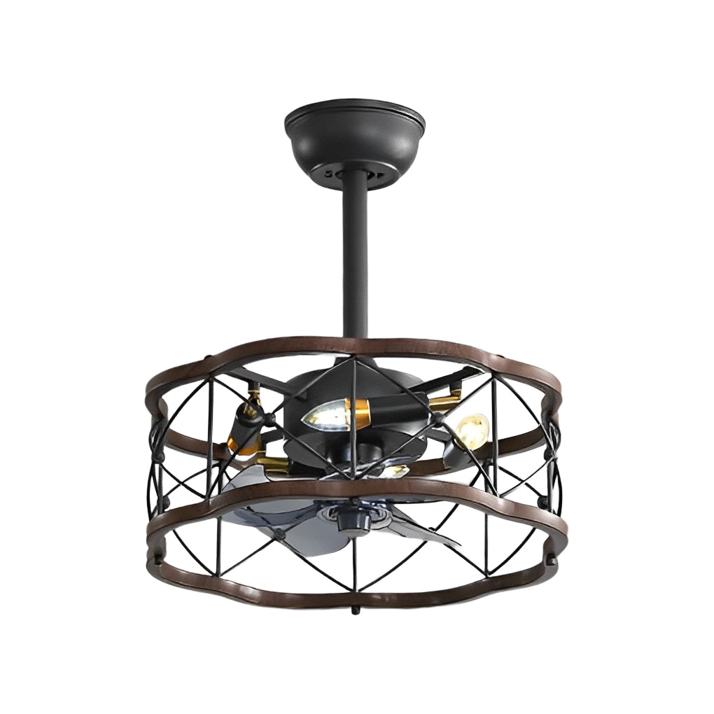 Vintage White Bladeless LED Ceiling Fan with Remote for Bedroom Comfort