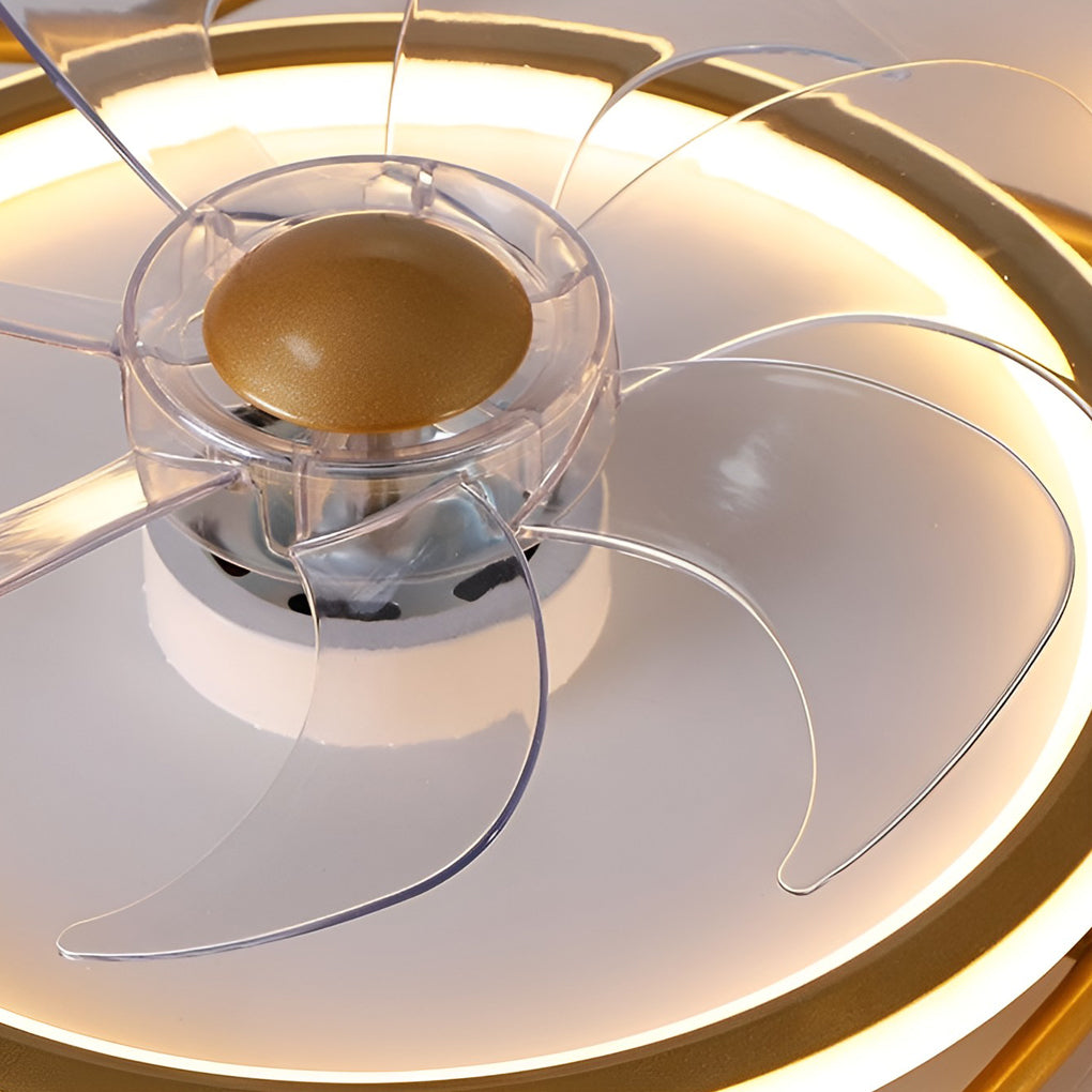 Nordic Style Dimmable LED Ceiling Fan Light in Elegant White Finish