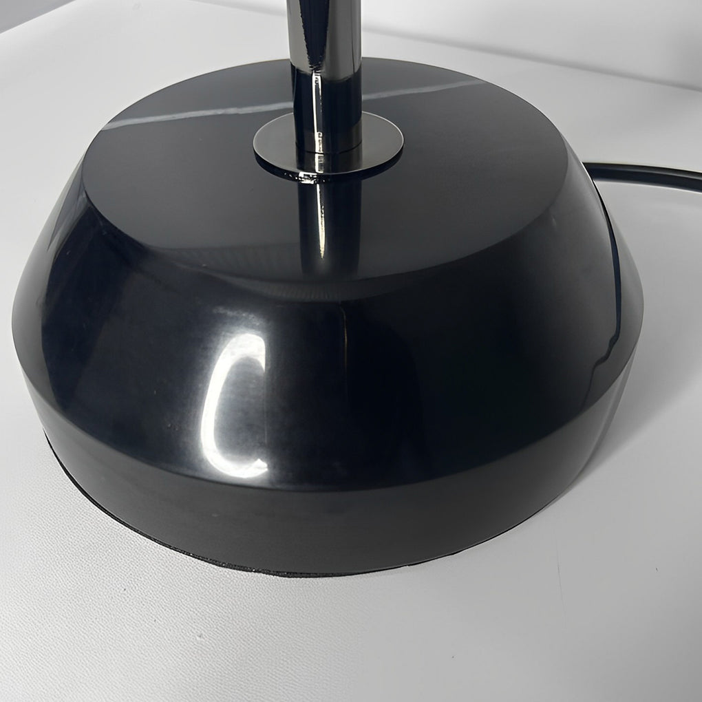 Elegant Ribbed Glass Bowl & Metal Table Lamps for Italian-Style Decor