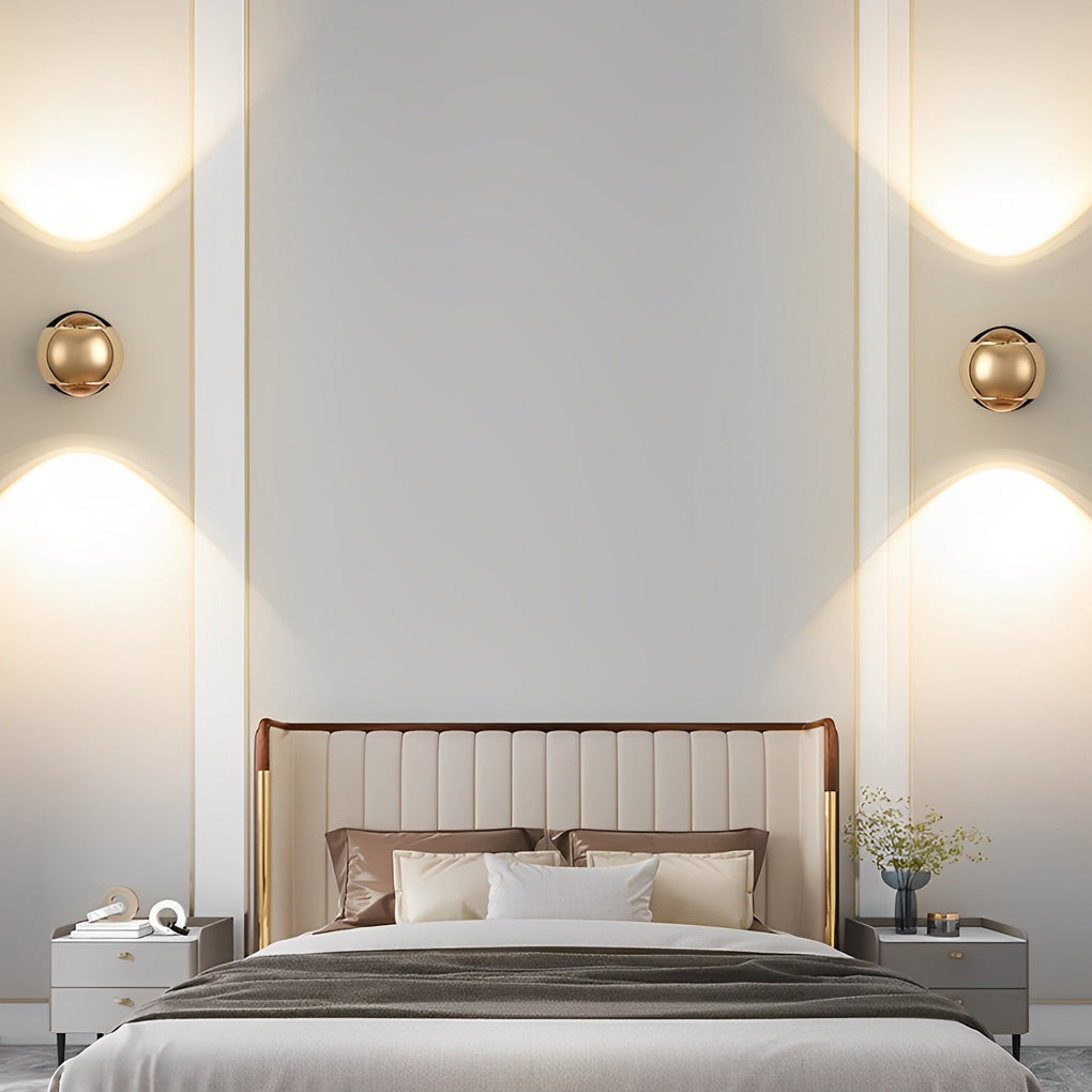 Sleek White LED Up and Down Wall Washer Light for Living Room Decor