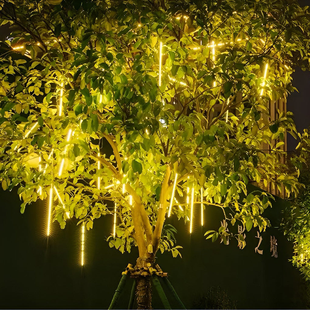 Vibrant Waterproof Solar LED Meteor Shower Lights for Outdoor Tree Decor