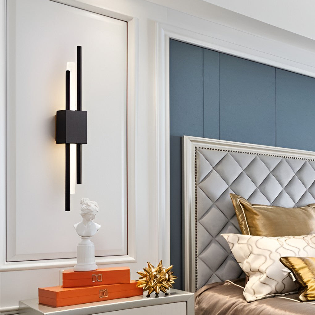 Modern Black LED Up and Down Wall Sconce Lighting for Living Room