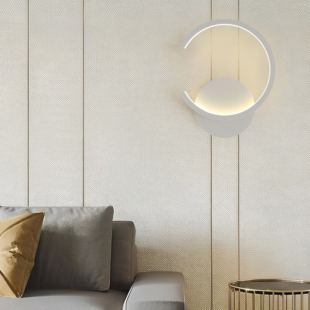 Nordic Round Stepless Dimming LED Wall Sconce Light for Living Room