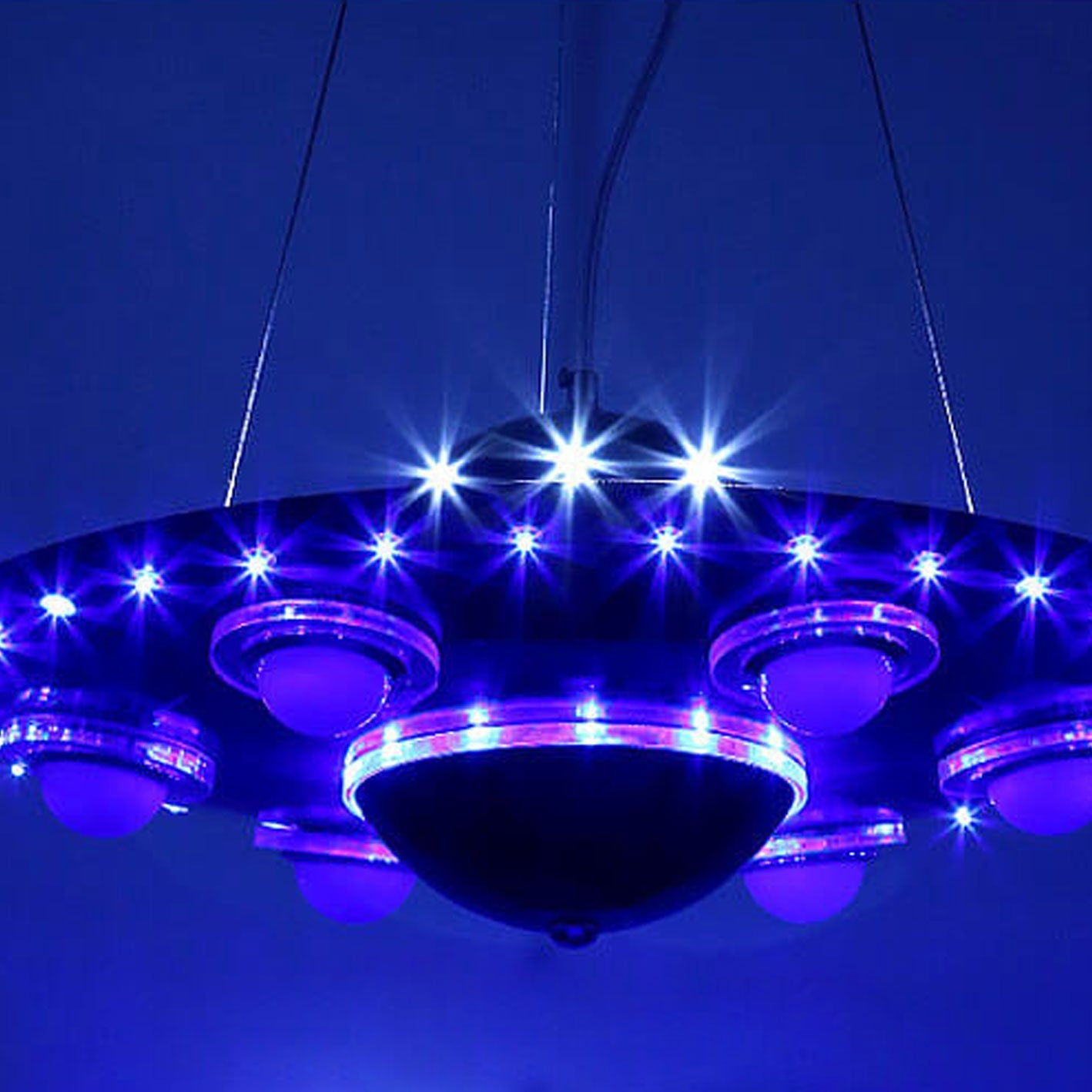 Colorful Cartoon UFO LED Chandelier Light for Kids' Room Decor