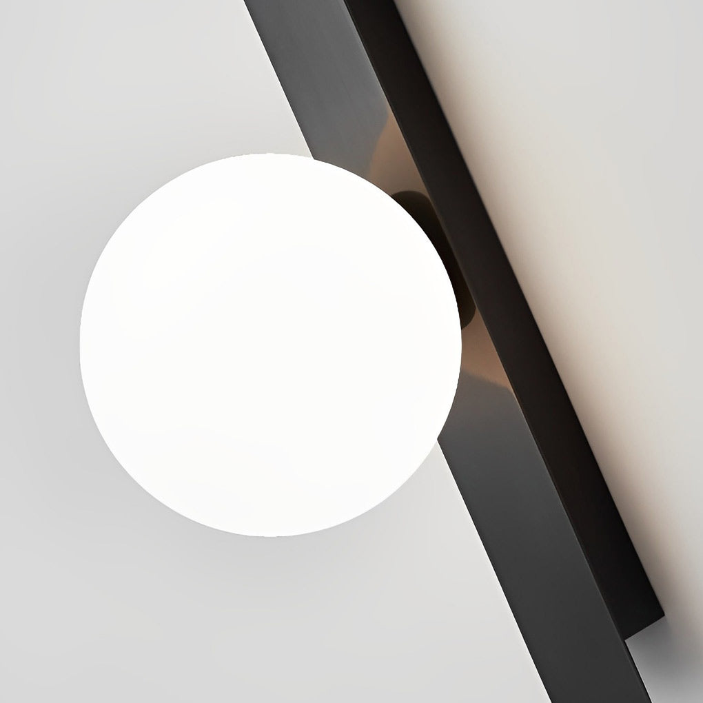 Modern Black and Gold LED Linear Wall Lamp with Dimmable Spotlight for Living Room