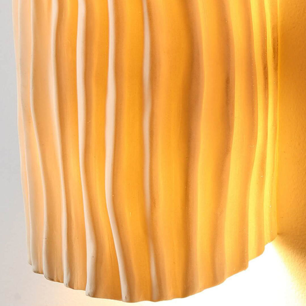 Nordic Design Resin Striped Half Cylinder 2-Light Wall Sconce for Living Room