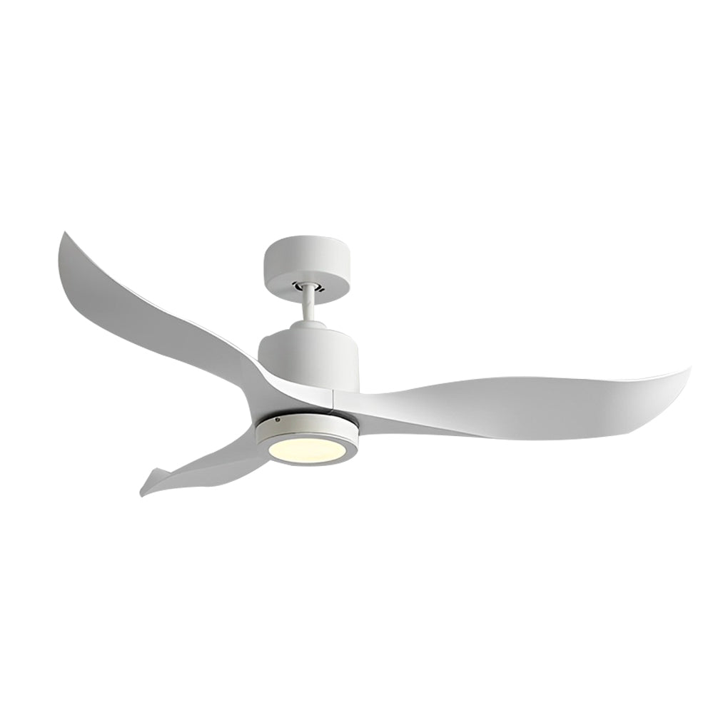 Nordic Style Silent 3-Blade LED Ceiling Fan with Remote for Living Room