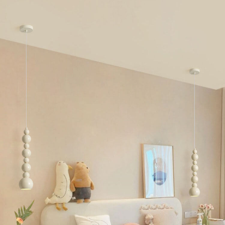 Elegant Cream Iron Gourd Chandelier Skewers for Dining Room Lighting