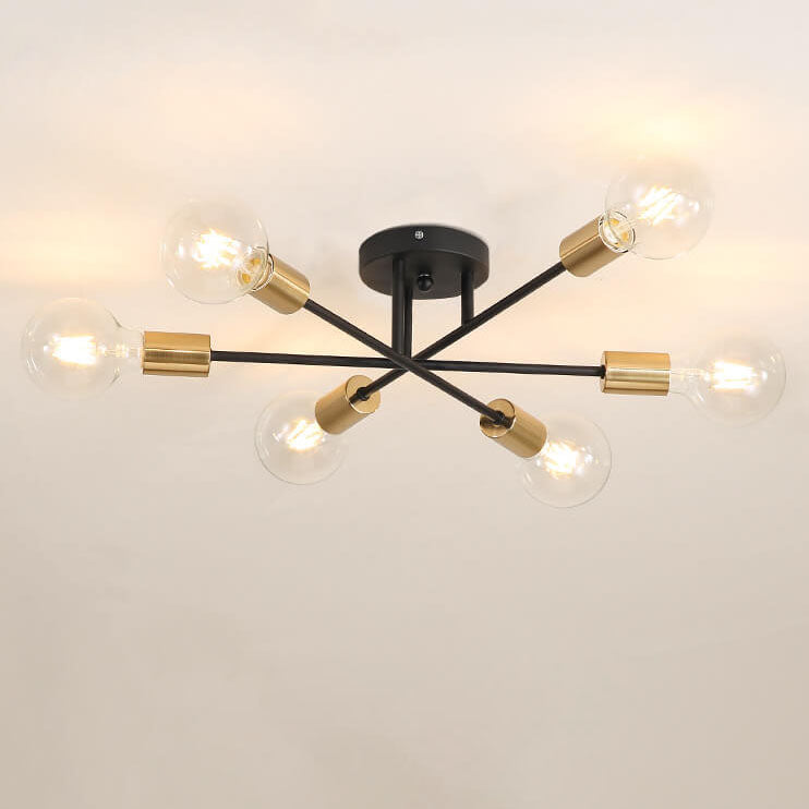 Elegant Gold Finish 6-Light Glass Shade Chandelier for Luxurious Spaces