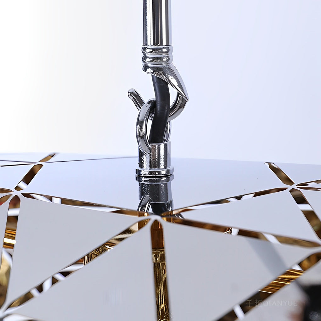 Post-Modern Irregular Stainless Steel Hollow Chandelier for Living Room