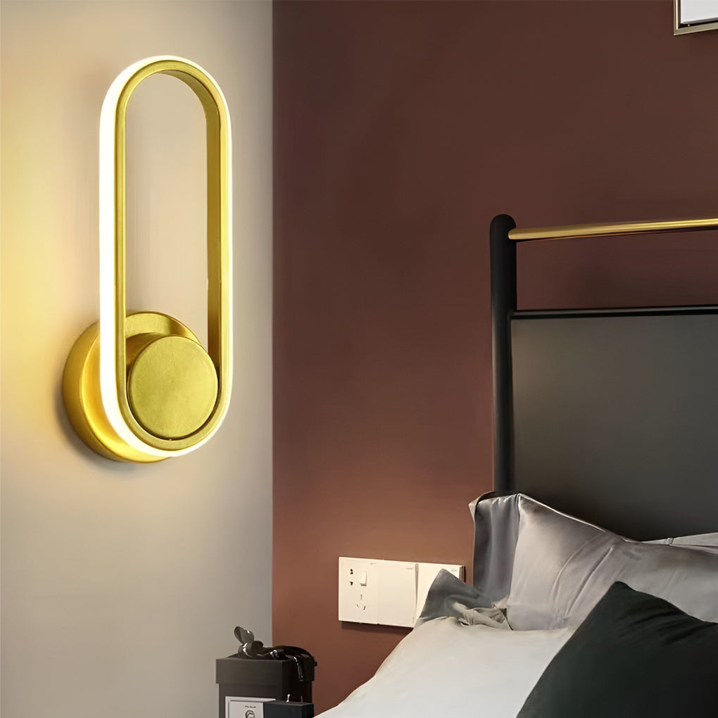 Nordic Style LED Wall Sconce Light - 330° Rotatable Rectangular Design