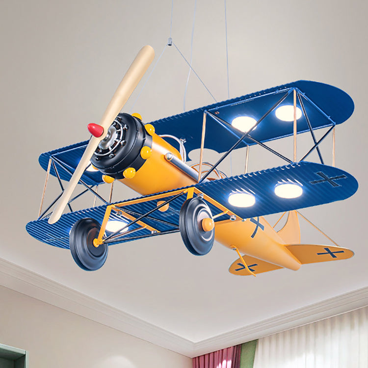 Colorful Acrylic Kids Aircraft LED Chandelier for Modern Bedroom Decor