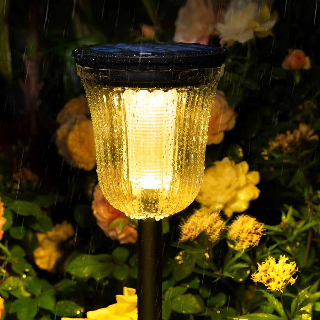 2-Pack Solar-Powered Motion Sensor Outdoor Garden Lights, Waterproof Design