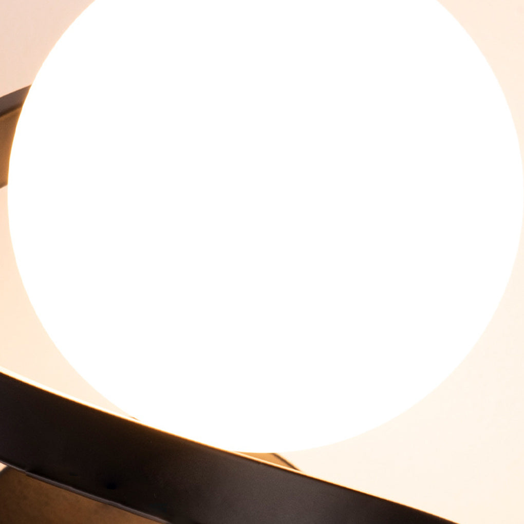 Curved Metal LED Wall Sconce in Stylish Black for Modern Bedrooms
