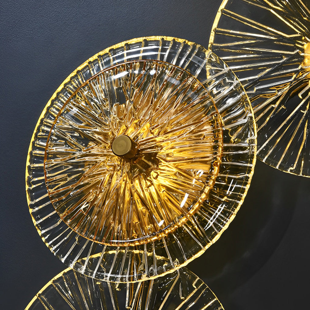 Luxury Round Glass LED Wall Light Fixture for Modern Living Spaces