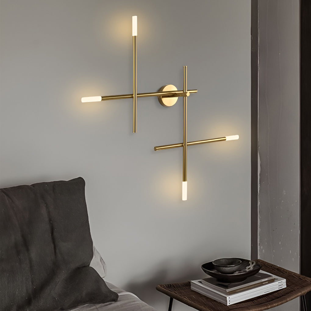Modern Black Cross LED Wall Sconce Light for Contemporary Home Decor