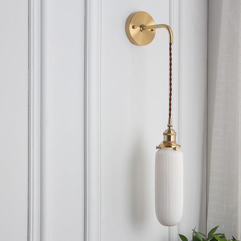 Retro Minimalist Brass and Lucite Oval Wall Sconce for Elegant Spaces