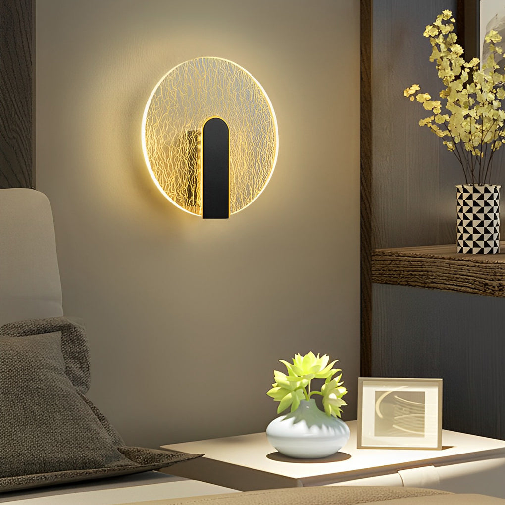 Sleek White Round Square LED Wall Lamp for Bedroom & Living Room Decor