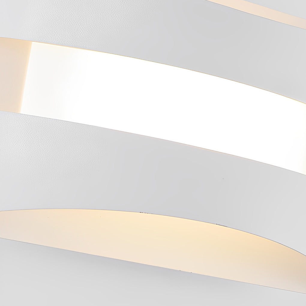 Minimalist Nordic Rectangular LED Wall Sconce in Sleek White for Bedroom
