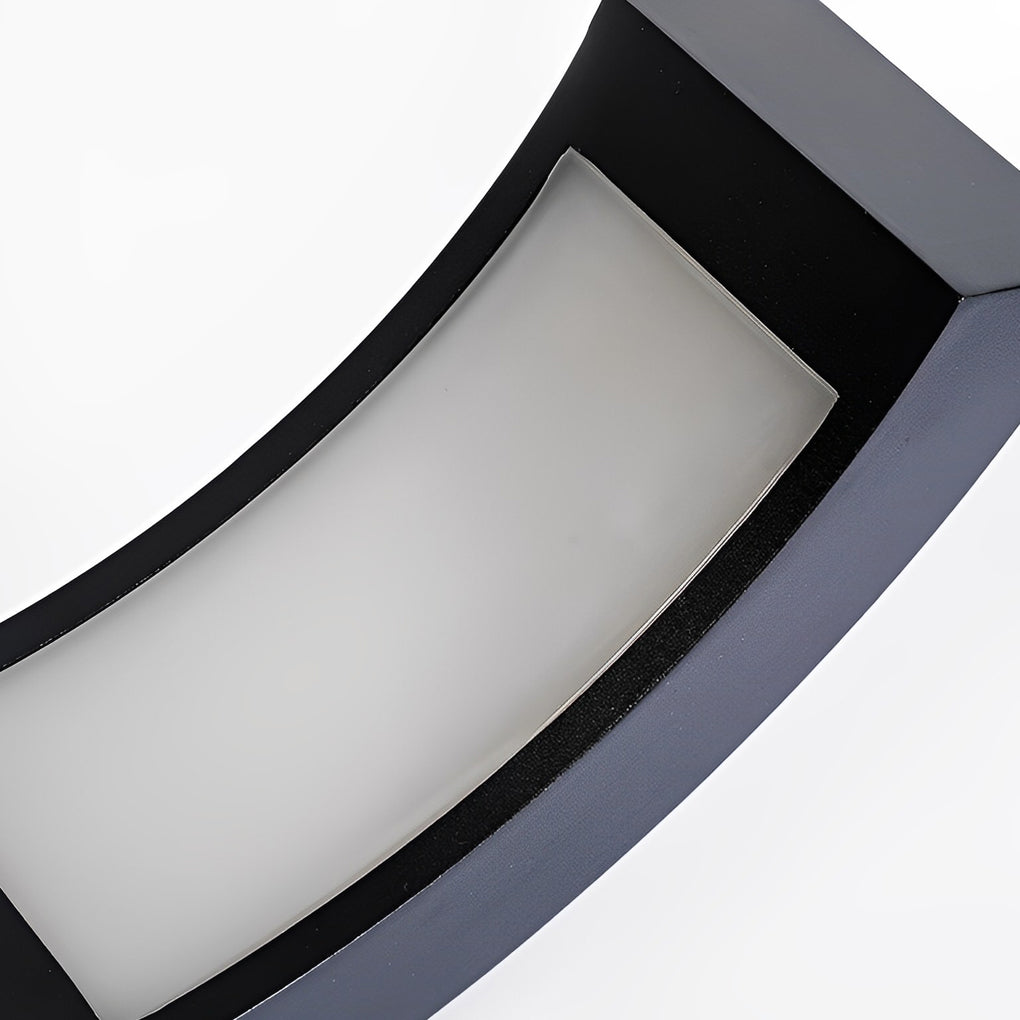 Minimalist Black Curved LED Landscape Path Lights for Outdoor Garden