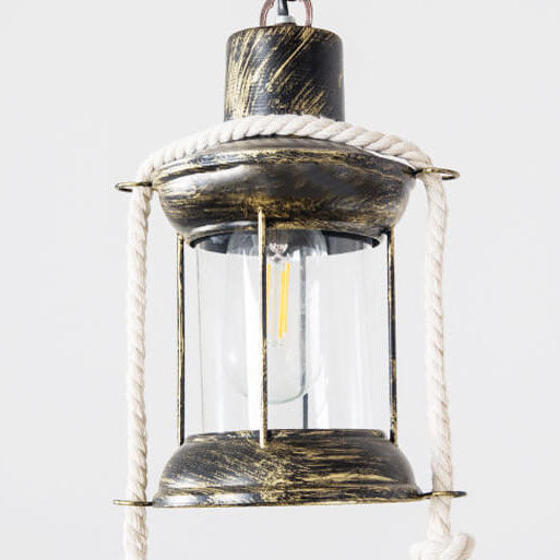 Rustic Industrial 2-Light Wooden and Metal Chandelier for Kitchen Island