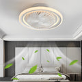 Stylish Bladeless LED Ceiling Fan with Round Mute Timing, 3-Step Dimming