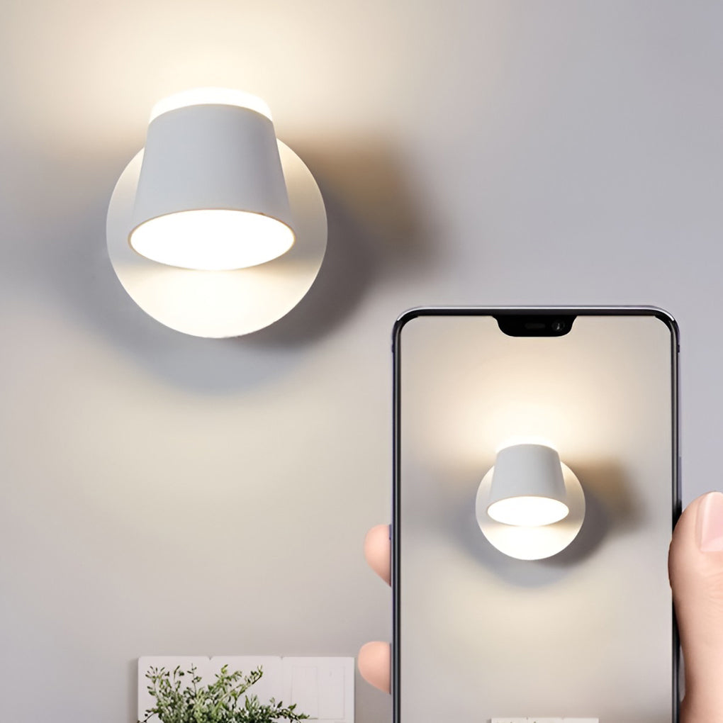 Modern White Adjustable LED Up-Down Wall Sconces for Living Room Decor