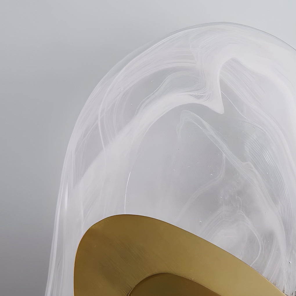 Contemporary Glass LED Wall Sconce with Three-Step Dimming for Living Room