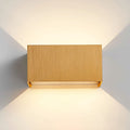 Modern Gray Aluminum Square LED Wall Sconce Lamp for Entryway Lighting