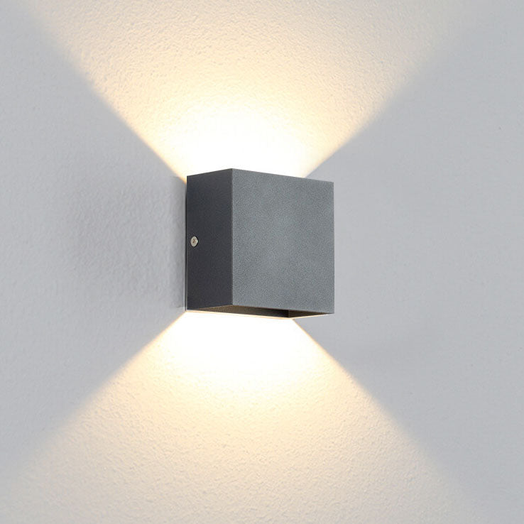 Sleek White Aluminum Square LED Wall Sconce for Contemporary Spaces