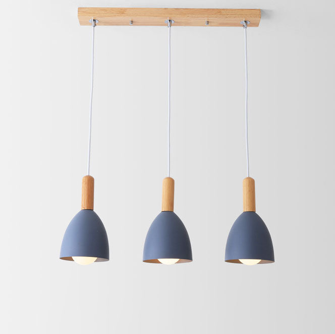 Nordic Minimalist Solid Color Macaron Chandelier for Modern Living Spaces