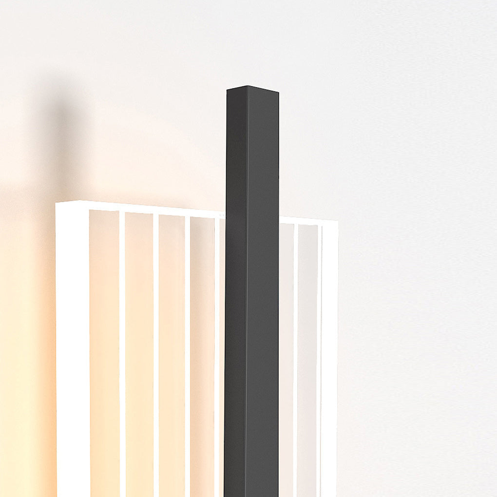 Postmodern Rectangle Warm LED Wall Sconce in Elegant Black for Living Room