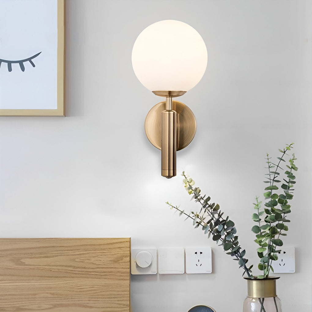 Nordic Glass Ball 5W LED Wall Sconce Light for Living Room & Bedroom