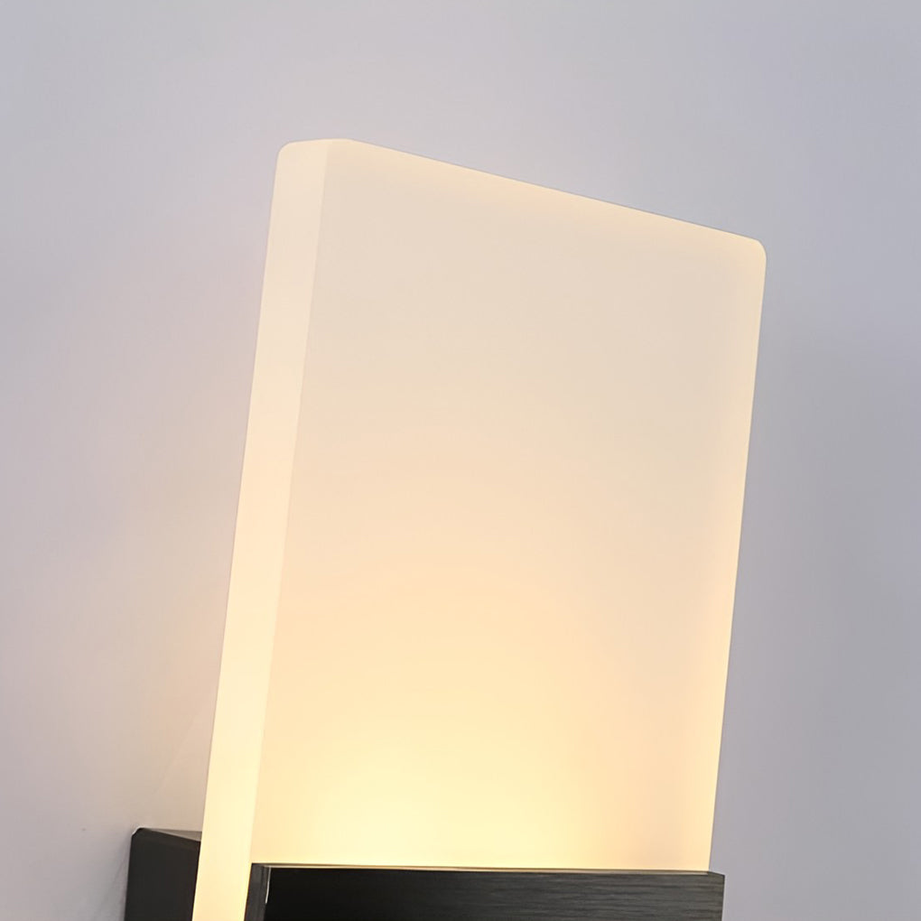 Rectangular White Acrylic 6W LED Wall Sconce for Modern Living Spaces