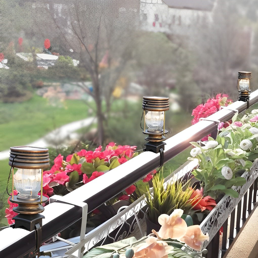 Vintage Waterproof Solar-Powered LED Lanterns for Outdoor Use