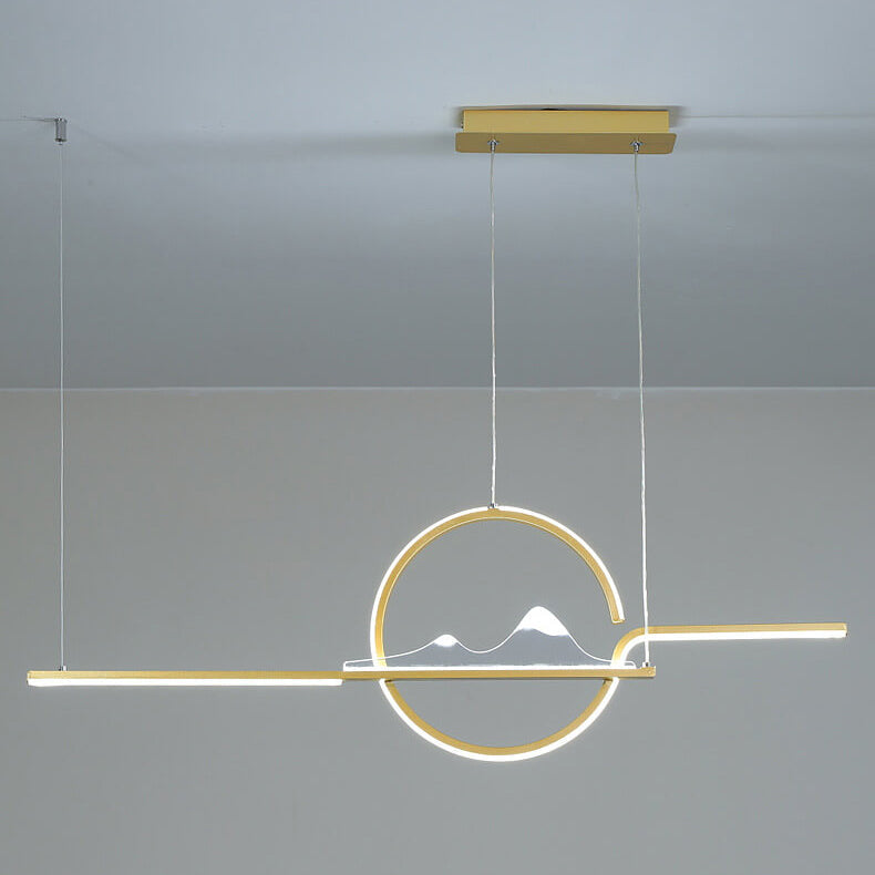 Contemporary Black LED Chandelier Pendant Light for Dining Room & Foyer