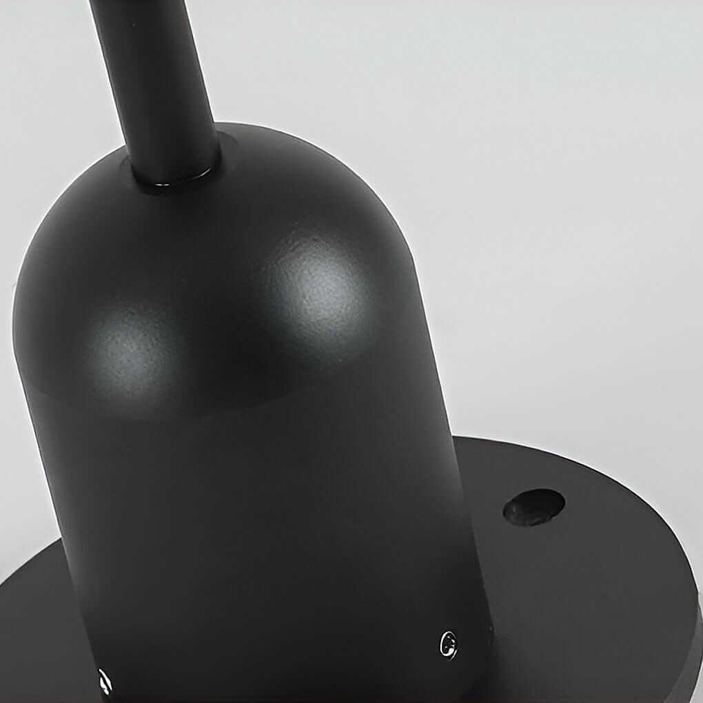 Sleek Black Oval LED Solar Garden Lights - Modern Outdoor Minimalist Design