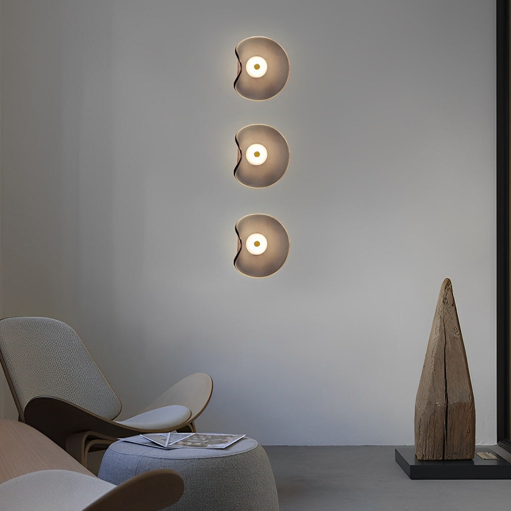 Postmodern Irregular Round Glass Wall Sconce for Stylish Home Lighting