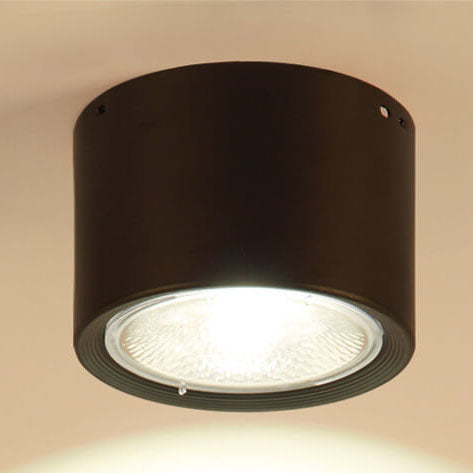 Sleek Black Nordic Cylinder LED Flush Mount Ceiling Light for Modern Interiors