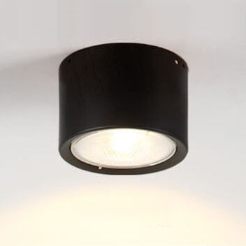 Sleek Black Nordic Cylinder LED Flush Mount Ceiling Light for Modern Interiors