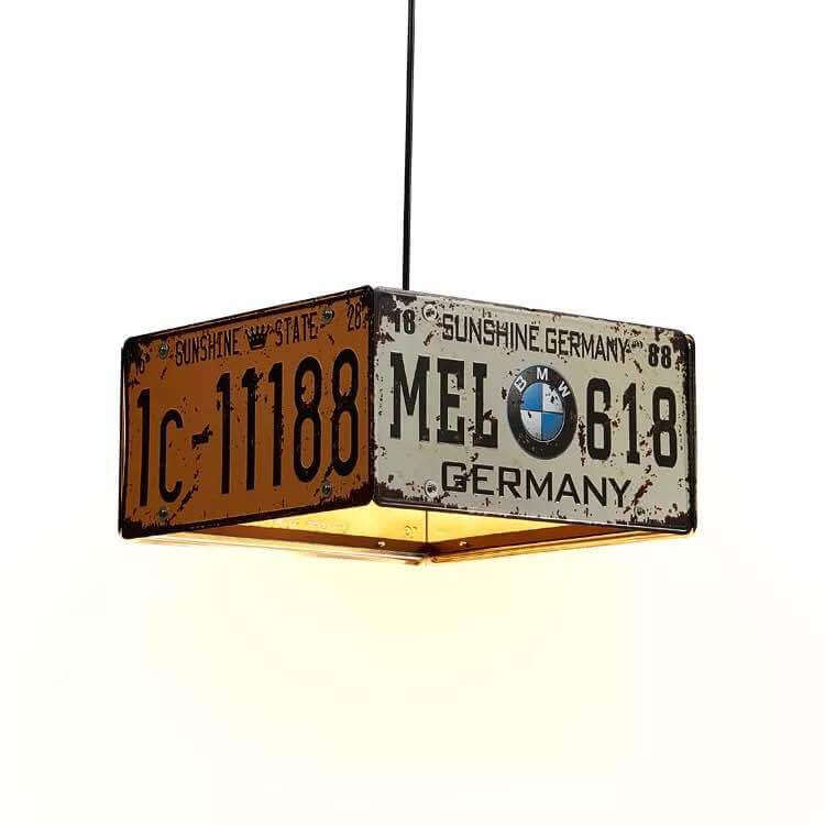 Industrial Metal Square Rectangular Chandelier for Living Room Lighting