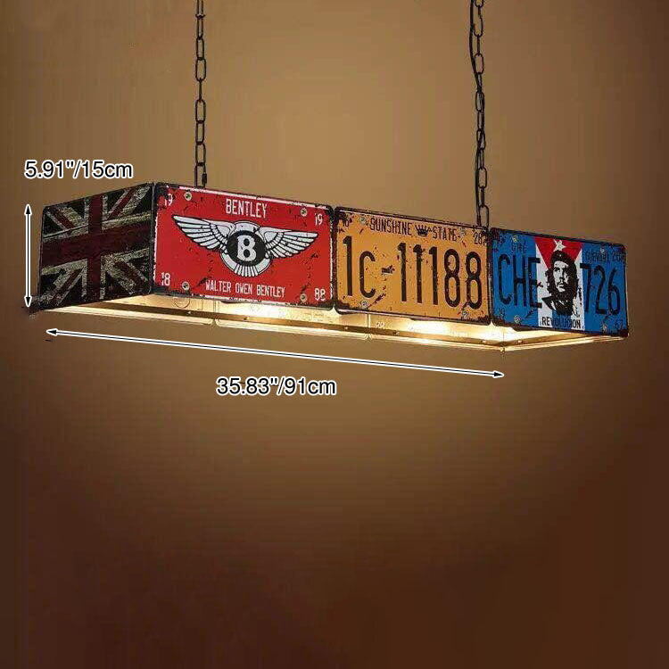 Industrial Metal Square Rectangular Chandelier for Living Room Lighting