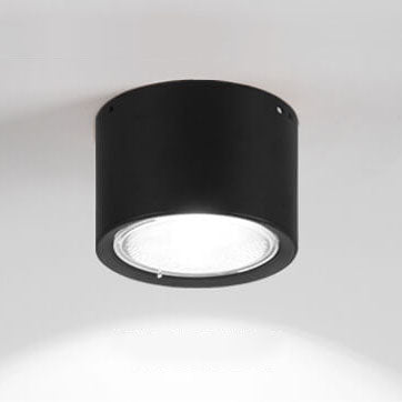 Sleek Black Nordic Cylinder LED Flush Mount Ceiling Light for Modern Interiors