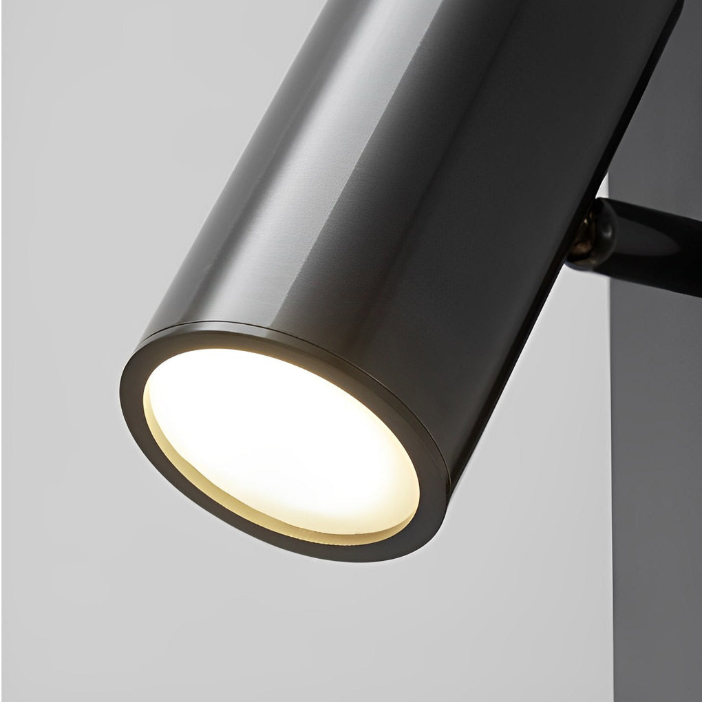 Modern Black and Gold LED Linear Wall Lamp with Dimmable Spotlight for Living Room