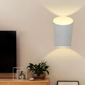 Cylindrical White Waterproof 10W LED Wall Lamp for Modern Interiors