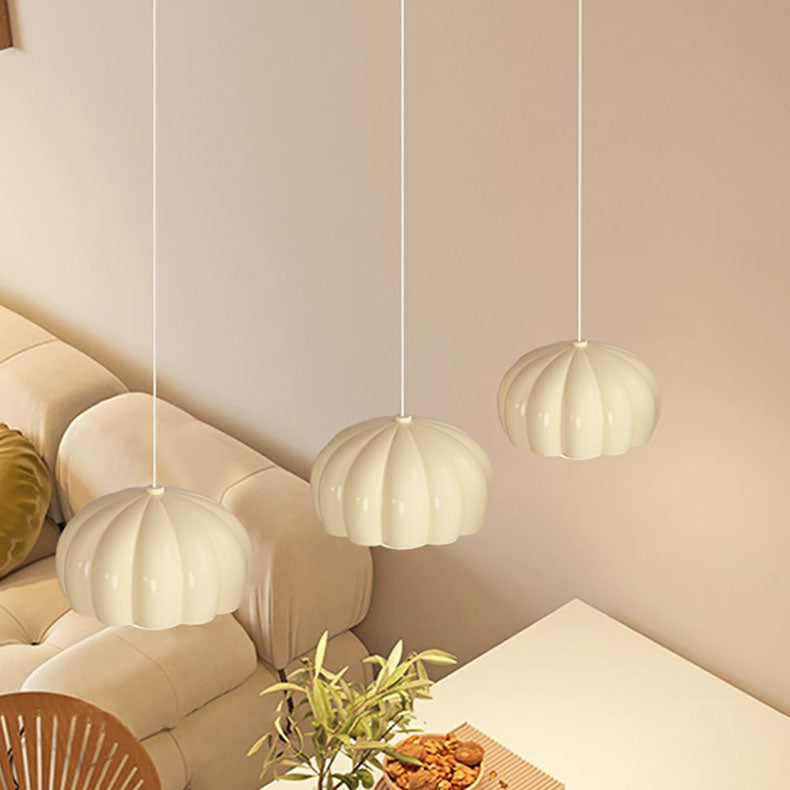 Contemporary Cream Aluminum Resin Pendant Chandelier for Dining Room