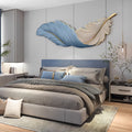 Modern White Feather LED Wall Lamp for Luxury Living Room Decor