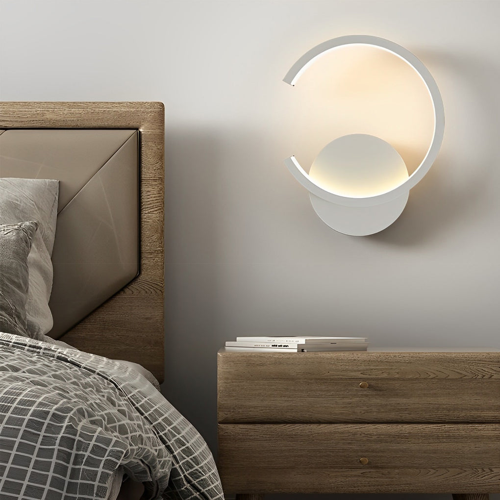 Nordic Round Stepless Dimming LED Wall Sconce Light for Living Room