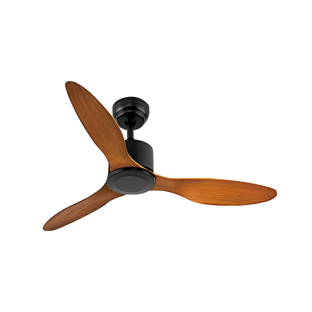 Modern White Ceiling Fan with 3 Blades, LED Lights, and Remote for Living Room