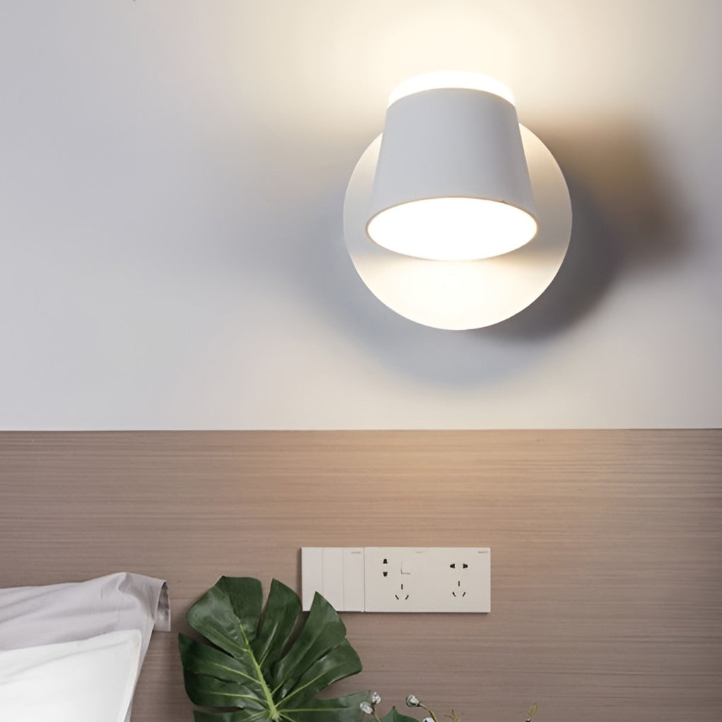 Modern White Adjustable LED Up-Down Wall Sconces for Living Room Decor